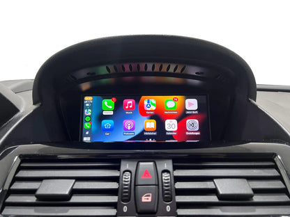 Apple CarPlay infotainment screen installed in BMW 3 Series E90 E91 E92 E93 dashboard