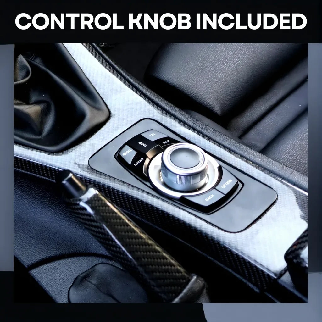 BMW 3 Series E90 E91 E92 E93 iDrive control knob included with Apple CarPlay screen upgrade for vehicles without factory display