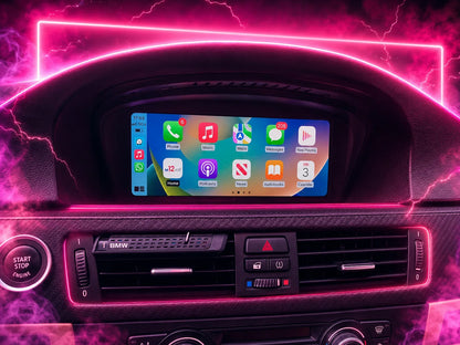 Apple CarPlay and Android Auto touchscreen upgrade for BMW 5 Series E60 E61 with OEM-style fitment