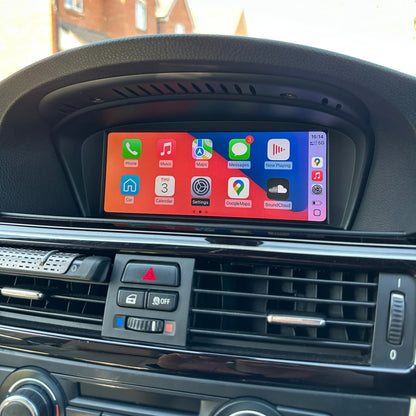 BMW E90 E91 E92 E93 touchscreen screen upgrade with wireless Apple CarPlay, Android Auto, navigation and Android infotainment system